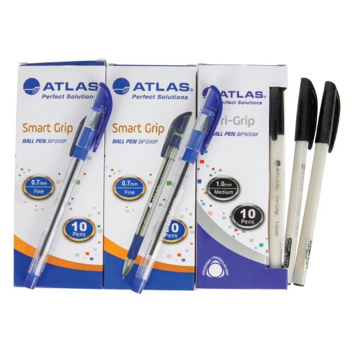 Atlas Black & Blue Ball Pen Set
