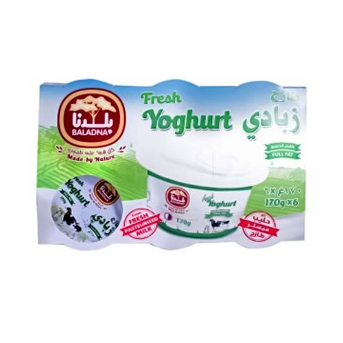 Baladna Full Fat Fresh Yoghurt 6x170g