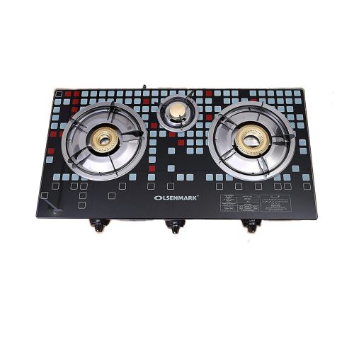Olsenmark Gas Stove 3 Burner Tempered - OMK2224