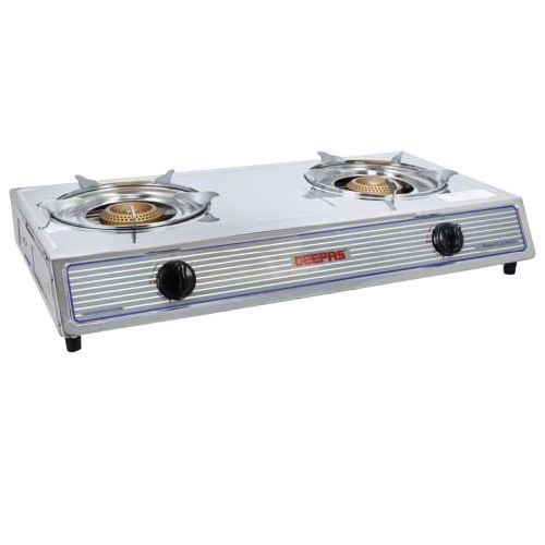 Geepas Double Burner Gas Stainless Steel  - GK 5605
