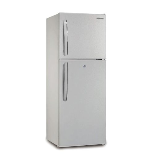 Geepas Defrost Doubel Door Refrigerator 200l Silver - GRF2209SXE