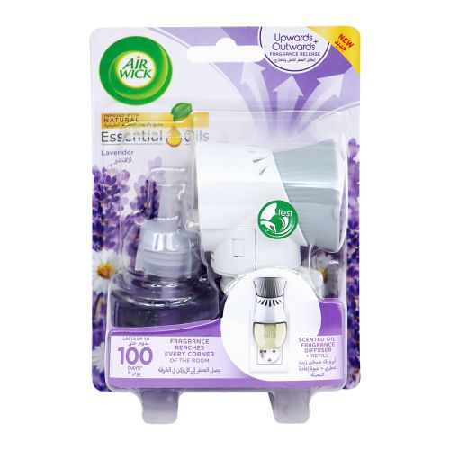 Air Wick Essential Oils Lavender Scented Oil Diffuser + Refill 19ml