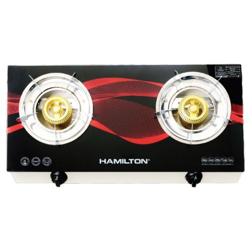 Hamilton Glass Top Double Burner - HT1111GC