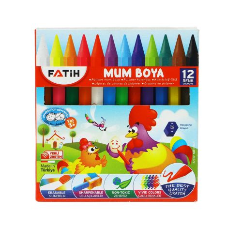 Fatih Mum Boya Crayons 12 Colours