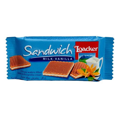 Loacker Sandwich Milk Vanilla Cream Wafers 25g