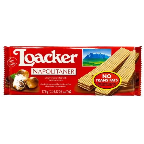 Loacker Napolitaner Hazelnut Cream Filled Wafers 175g