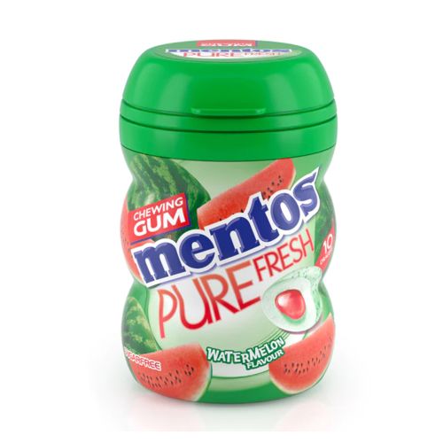 Mentos Pure Fresh Chewing Gum Watermelon Nano Bottle 20g