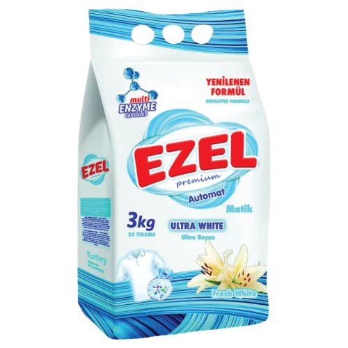 Ezel Premium Detergent Powder Ultra White 3Kg