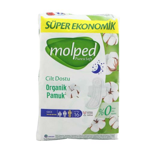 Molped Pure & Soft Extra Long Pad 16 Pieces Pack