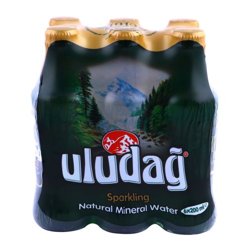 Uludag Sparkling Natural Mineral Water 6x200ml