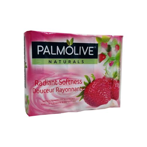 Palmolive Naturals Radiant Softness Bar Soap Strawberry and Yogurt 4x90g
