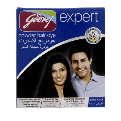 Godrej Expert Powder Hair Dye Natural Black 10gm