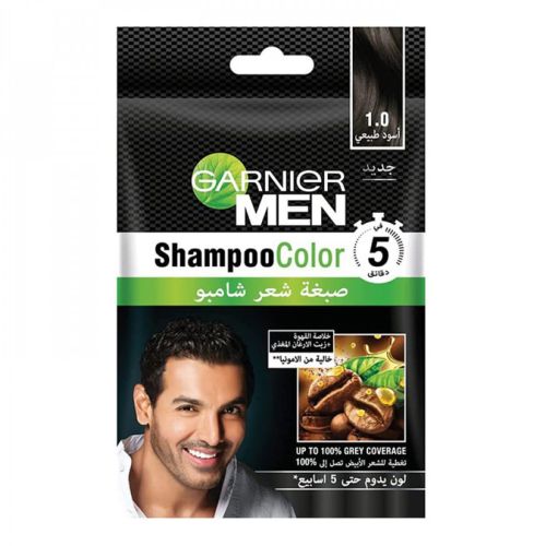 Garnier Men Shampoo Hair Color Shade 1.0 Natural Black