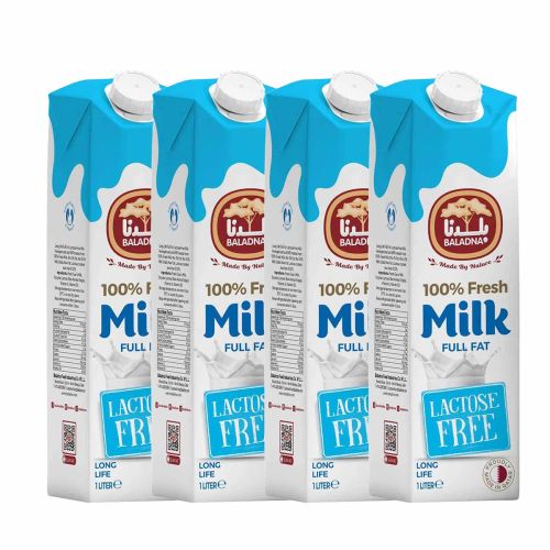 Baladna Lactose Free Long Life Milk 4X1L