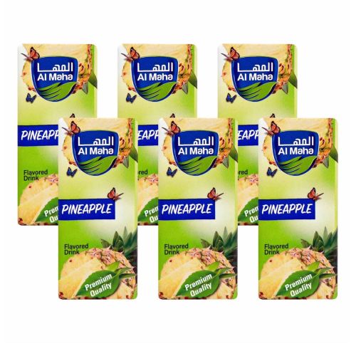 Al Maha Pineapple Flavored Drink 6x200ml