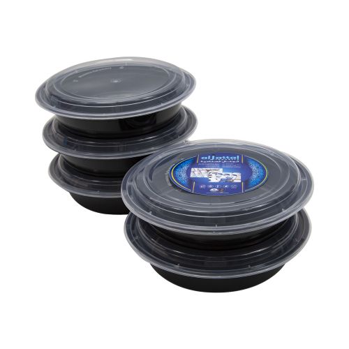 Black Container Round - 48 Oz
